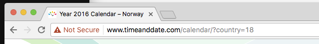 Shows the Chrome Canary address bar, visiting an HTTP site. The bar shows an insecure message, screenshot.